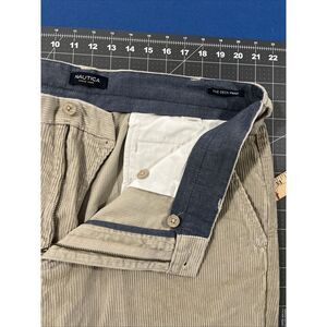 Nautica The Deck Pant Corduroy Mens 38x30 Khaki Brown 100%‎ Cotton Classic Fit